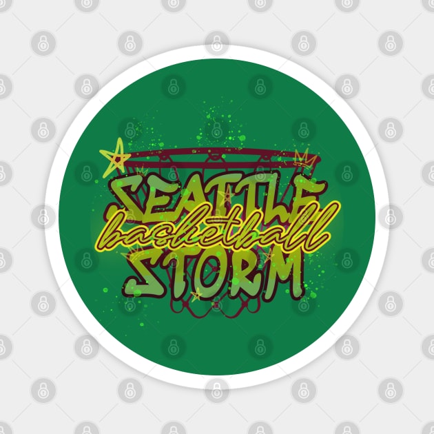 seattle storm basketball Magnet by gritcitysports